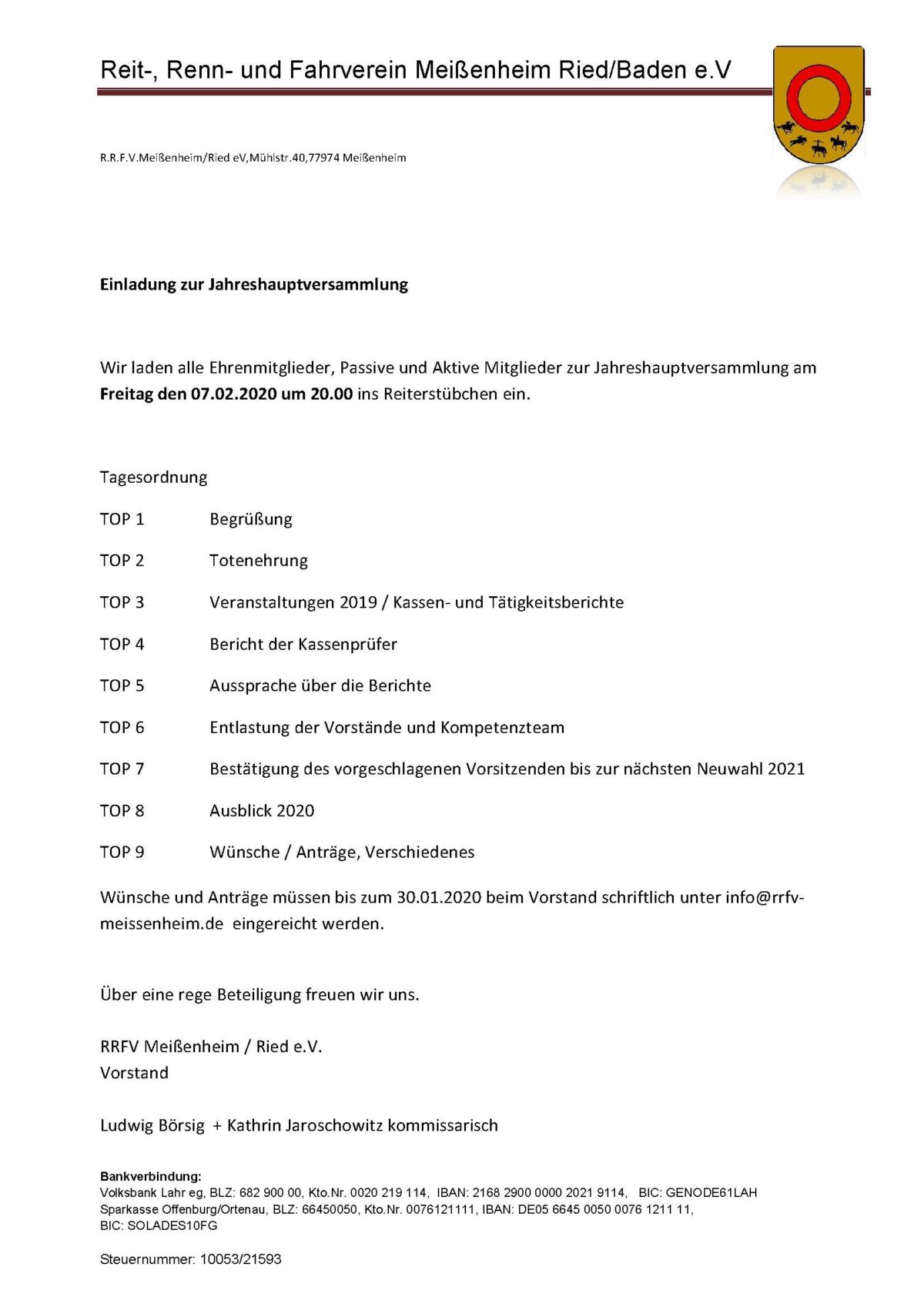 Einladung JHV 2020 Vorlage Veröff. Laura RRFVMeißenheim
