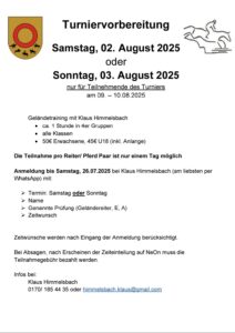 Turniervorbereitung